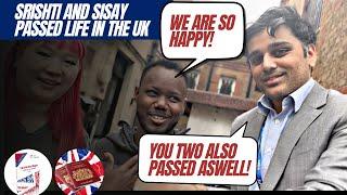 Sristhi and Sisay passed Life their the UK test in 1 day!