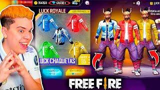 ¡CONSIGO TODA LA LUCK ROYALE DE CHAQUETAS VETERANAS DE FREE FIRE!  * EPICO * 