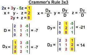 PreCalculus - Matrices & Matrix Applications (33 of 33) Using Cramer's Rule to Find x=? y=? z=?