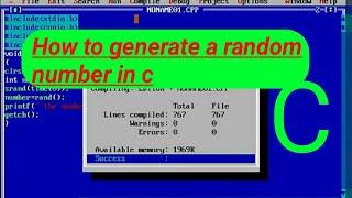 How to generate a random number in c language | programming | Turbo C++