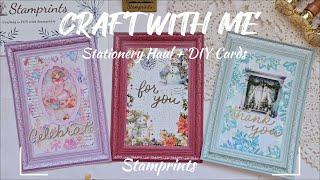 ASMR Craft With Me | Making DIY Cards + Festive Stationery Haul ft @stamprints