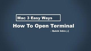 Mac Tutorials: Mac Terminal - How to Open Terminal on Mac / Mac how to open terminal