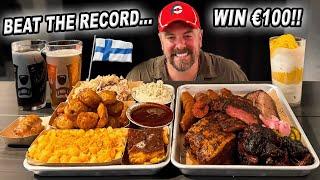 Eat Miller’s €140 "Impossible" Finnish BBQ Platter Challenge the Fastest and Win €100 Cash!!