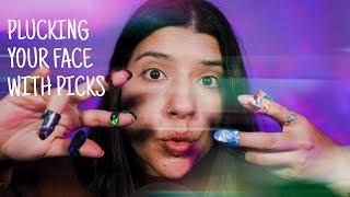 ASMR | PLUCKING YOU WITH PICKS - Removing your negative energy