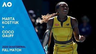 Marta Kostyuk v Coco Gauff Full Match | Australian Open 2024 Quarterfinal