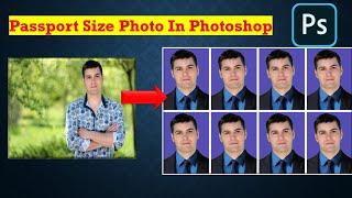 How to make Passport size Photo and change dress in Photoshop|8 passport size Photo on 4x6 paper