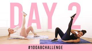 Day 2: 100 Cross Kick Crunches! | #100AbChallenge w/ Iskra Lawrence