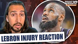 LeBron James Injury Reaction: Lakers star exits vs. Celtics, impact on Luka & LA | Nick Wright NBA