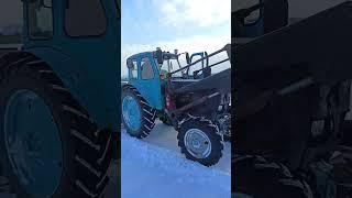 Трактор Т-40 АМ чистка новогоднего снега ️ зима 2023