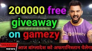 200000 Free Giveway On Gamezy |AFG VS BAN |Asia cup 2022#ipl2022 #gamezy #giveaway @CricketAakash