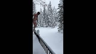 No Pants, No Problem: California Man in Speedo Leaps Into Snowfall