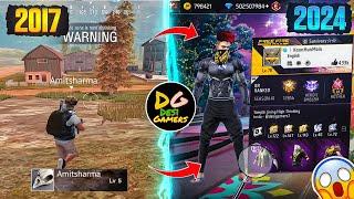 FREE FIRE PLAYERS 2017 VS 2024| Searching 2017 Old Players Id in 2024 |  @DesiGamers_