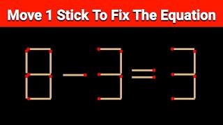 Matchstick puzzle - Move 1 stick to make equation correct #3 #matchstick #matchstickpuzzle