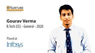 Student Placement – Gourav Verma on How iNurture Helped Him Get Placed in Infosys