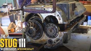 WORKSHOP WEDNESDAY: Splitting an ORIGINAL WWII StuG III transmission for our RESTORATION project!