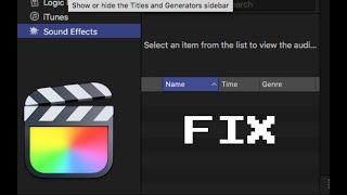 How To Get Missing FCPX Sound Effects Back