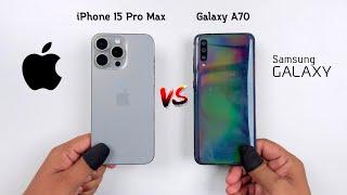 iPhone 15 Pro Max vs Samsung Galaxy A70 | Speed Test