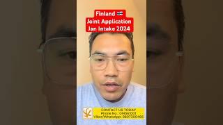 Finland  Joint Application January Intake 2024 New Update