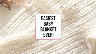HOW TO CROCHET A CHUNKY RIBBED BABY BLANKET 