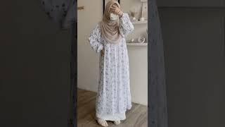 gamis korean style #racunshopee #ootdhijab s#hijabers #shopeehaul