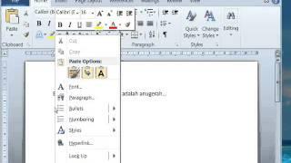 Cara Copy Paste di MS Word