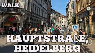 Hauptstrasse, Heidelberg Germany Fall 2022 Walk in 4K