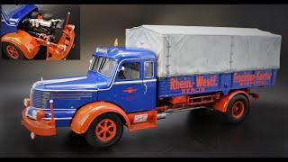 Krupp Titan SWL 80 Flatbed Truck 2 Stroke Diesel 1/24 Scale Model Kit Build How To Revell Germany