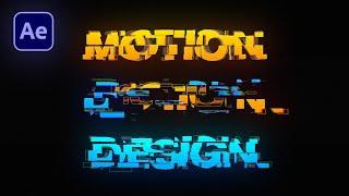 Make Hi-Tech Glitch Text Animation in After Effects - After Effects Tutorial - No Plugins