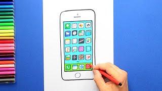 How to draw an iPhone #art #artforall #arttutorial #easydrawing