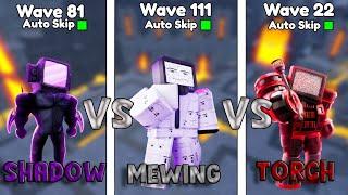 SHADOW VS MEWING VS TORCH TV MANS! - Toilet Tower Defense