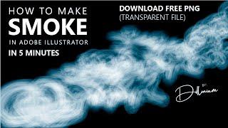How to Create Smoke Effect -  Illustrator Tutorials - Blue Smoke - Vector Smoke Background Video
