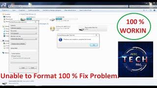 Unable to Format Pen Drive  | Pen drive Format by CMD 100% working | 2019