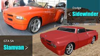 GTA SA Cars vs Real Cars#2 | All Muscle & Lowriders