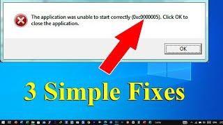 Fix The application was unable to start correctly 0xc0000005 in Windows 11 / 10/ Error 0xc00005