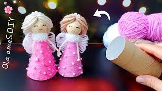  Superb Christmas Angel Making Idea with Yarn - You will Love It - DIY Easy Christmas Angel Crafts