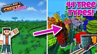 I TRANSFORMED A BIOME into a TREE FARM! in Minecraft Create Mod.  