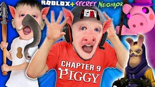 ROBLOX PIGGY: The DOUBLE ESCAPE of Elephant Pig + Secret Hello Neighbor (FGTeeV Ch 9 Gameplay/Skit)