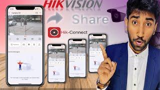 How to share Hikvision devices on Hik-Connect app 2023 | Hikvison cctv share any mobile,pc