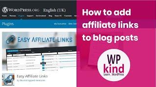 How to add affiliate links to  blog posts