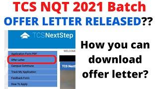 TCS NQT 2021 offer letter released |TCS NQT october 2020 offer letter released |TCS NQT offer letter