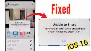 Unable to Share|Fixed.unable to share There was an error while preparing to share.Please try later.