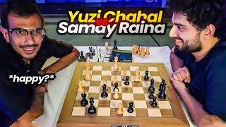 Yuzvendra Chahal vs Samay Raina | An intense friendly game at Global Chess League