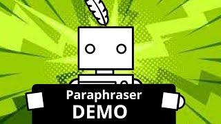 Paraphraser Tool Demo | QuillBot Official