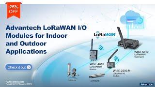 Advantech LoRaWAN I/O Modules for Indoor and Outdoor Applications