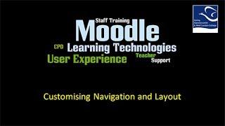How to customise navigation and layout in Moodle