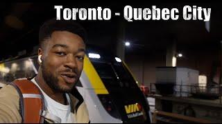 Taking Via Rail Train From Toronto to Quebec City, Canada