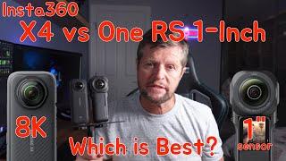 Insta360 X4 vs One RS 1-Inch Edition: 8K vs 1-inch sensor, which is best?