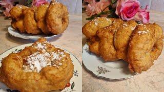 Пухкави Улични Мекици от бъркано тесто.Ciambelle fritte.