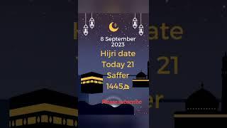 Islamic Calendar Hijri date today Chand ki tarikh #Shorts#shortsfeed #islam #viralshorts