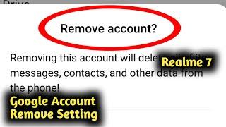 Realme 7 Google Account Remove Setting